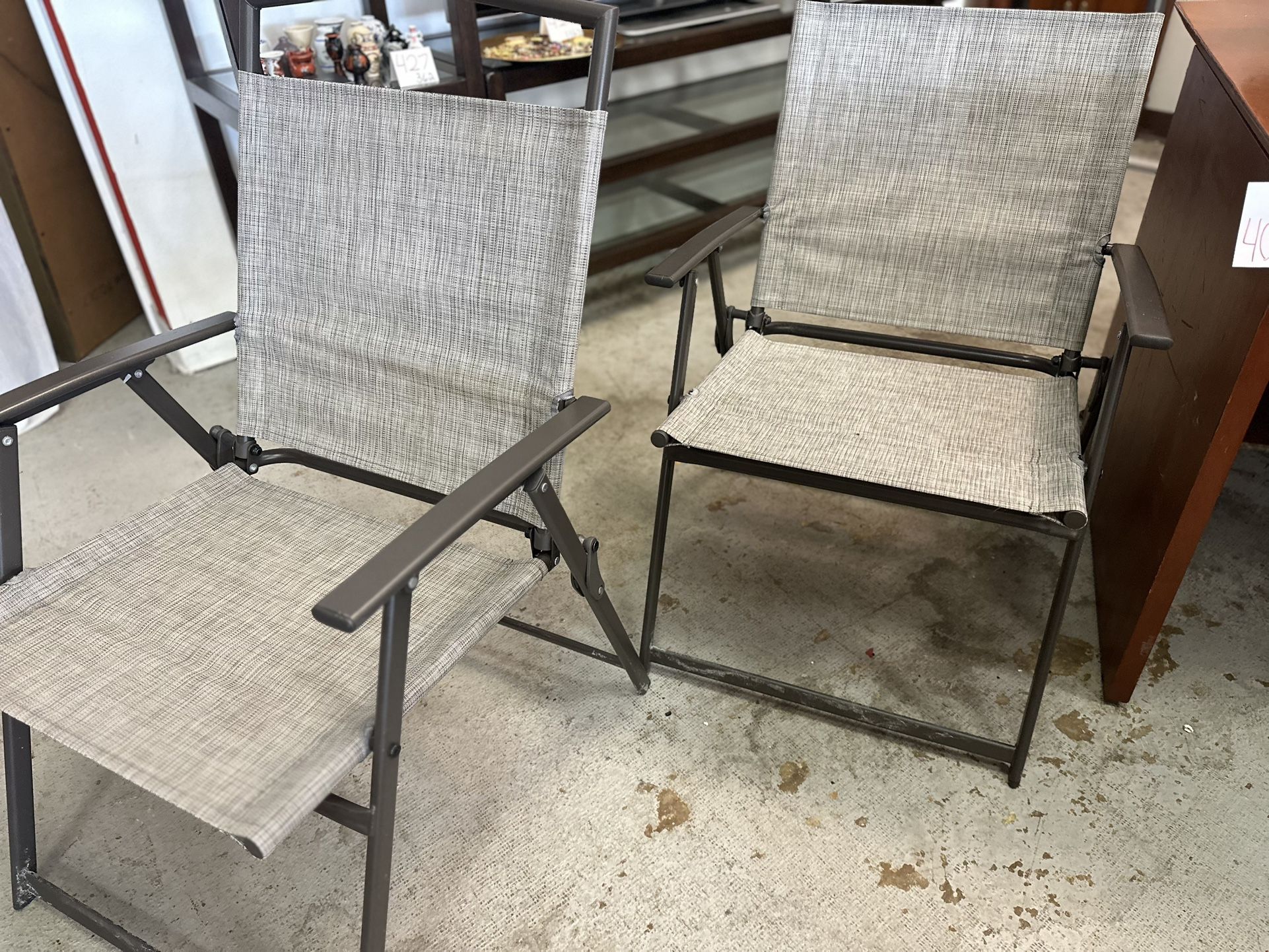 Pair of Outdoor Folding Chair
