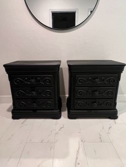 2 Real solid wood large nightstand