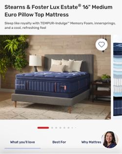 Sterns&Foster Luxe Estate 16” Luxury Pillowtop King size Mattress! 🤩 Comes brand new 🤩 Big sale going one now, Act fast 🤩