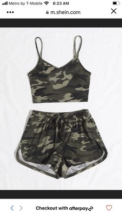 Camouflage Two Piece Short Set