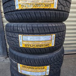 4 NEW TIRES GROUNDSPEED 225/50/17