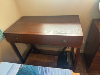 Hardwood writing desk