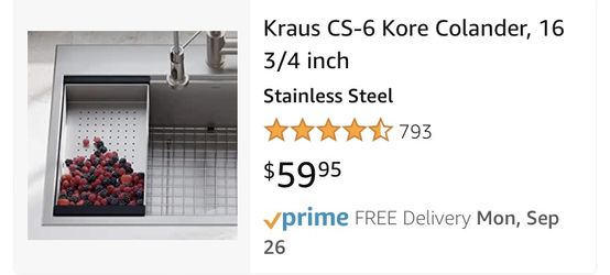 Kraus Sink Colander