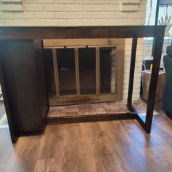 Dark Walnut Oak Side table/book shelf for sale