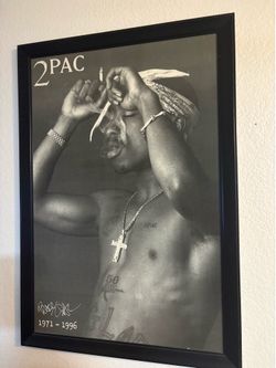 Framed 2pac poster