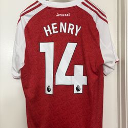 Thierry Henry Custom Arsenal Jersey Size Large