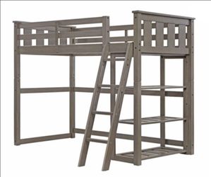 Loft bed with twin mattress