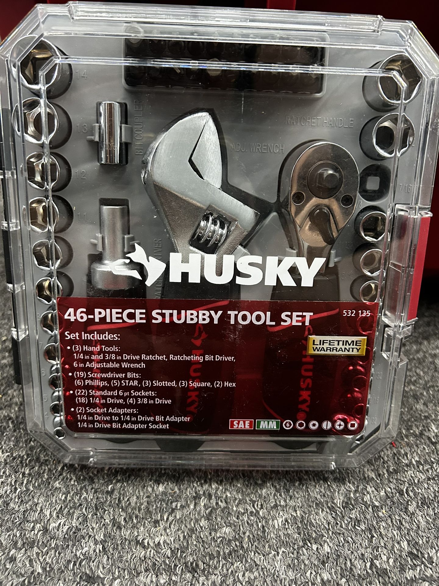 Husky 46 Piece Stubby Tool Set