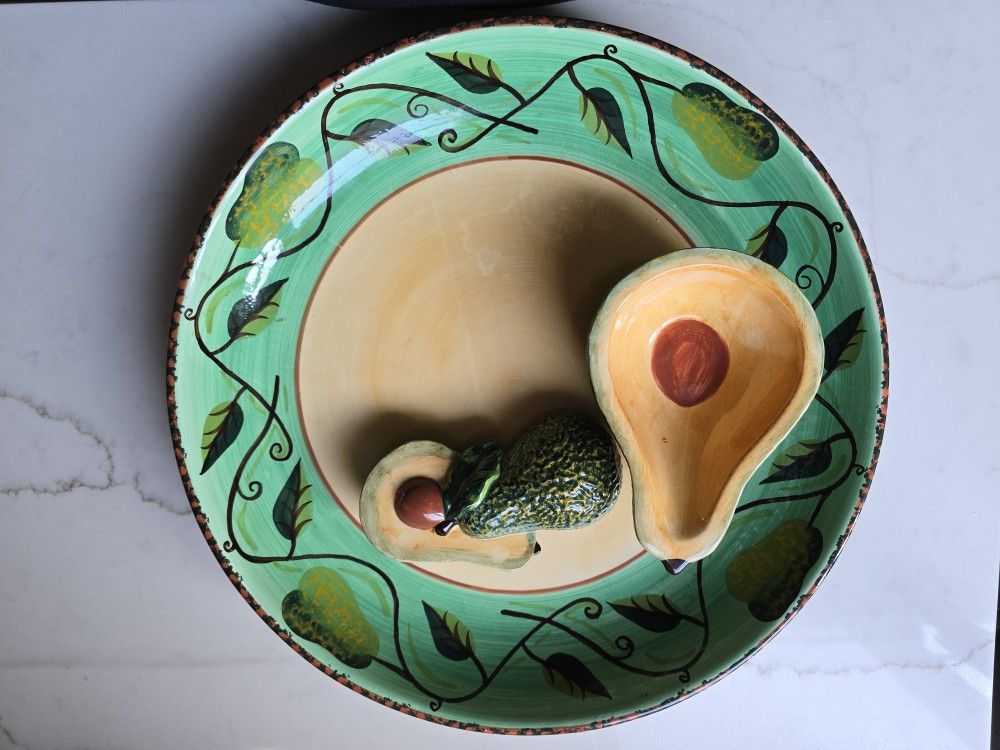 Avocado Chips & Dip Bowl - Bella Casa By Gantz