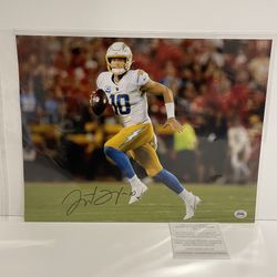 Justin Herbert Los Angeles Chargers Signed 11x14 Photo Autographed With COA 