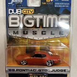 New 1969 Pontiac GTO Judge Orange Jada Toys Big Time Muscle Die Cast Collectible Car