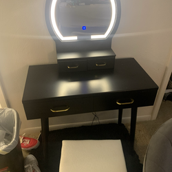 Vanity with led mirror