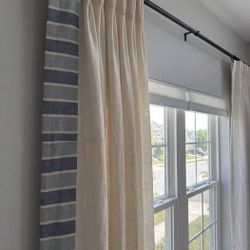 100% Linen Drapery Window Cover Curtain