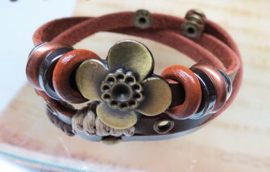 Leather Charm Bracelet