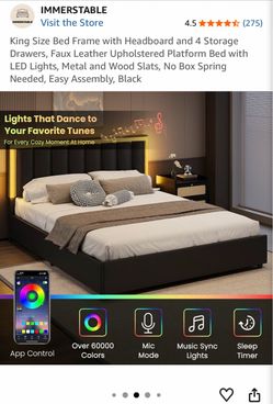 King size bed frame