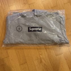 Grey Supreme Box Logo Hoodie 