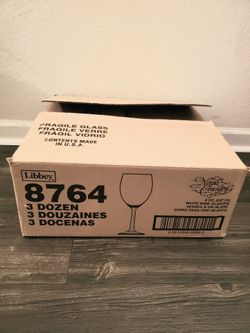 3 Dozen of White wine glasses