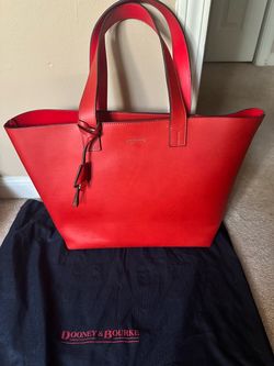 Dooney & Bourke Red Leather Tote Bag