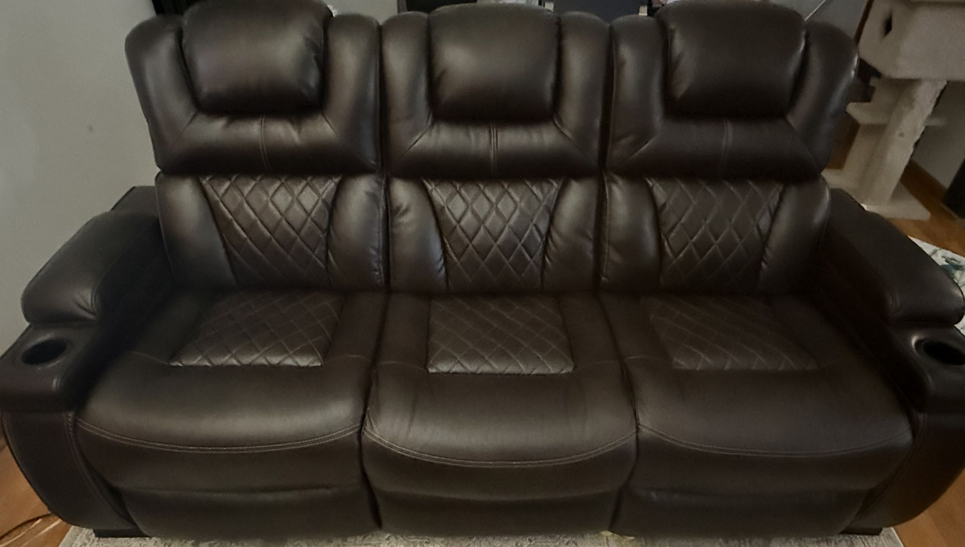 Reclining Leather Couch