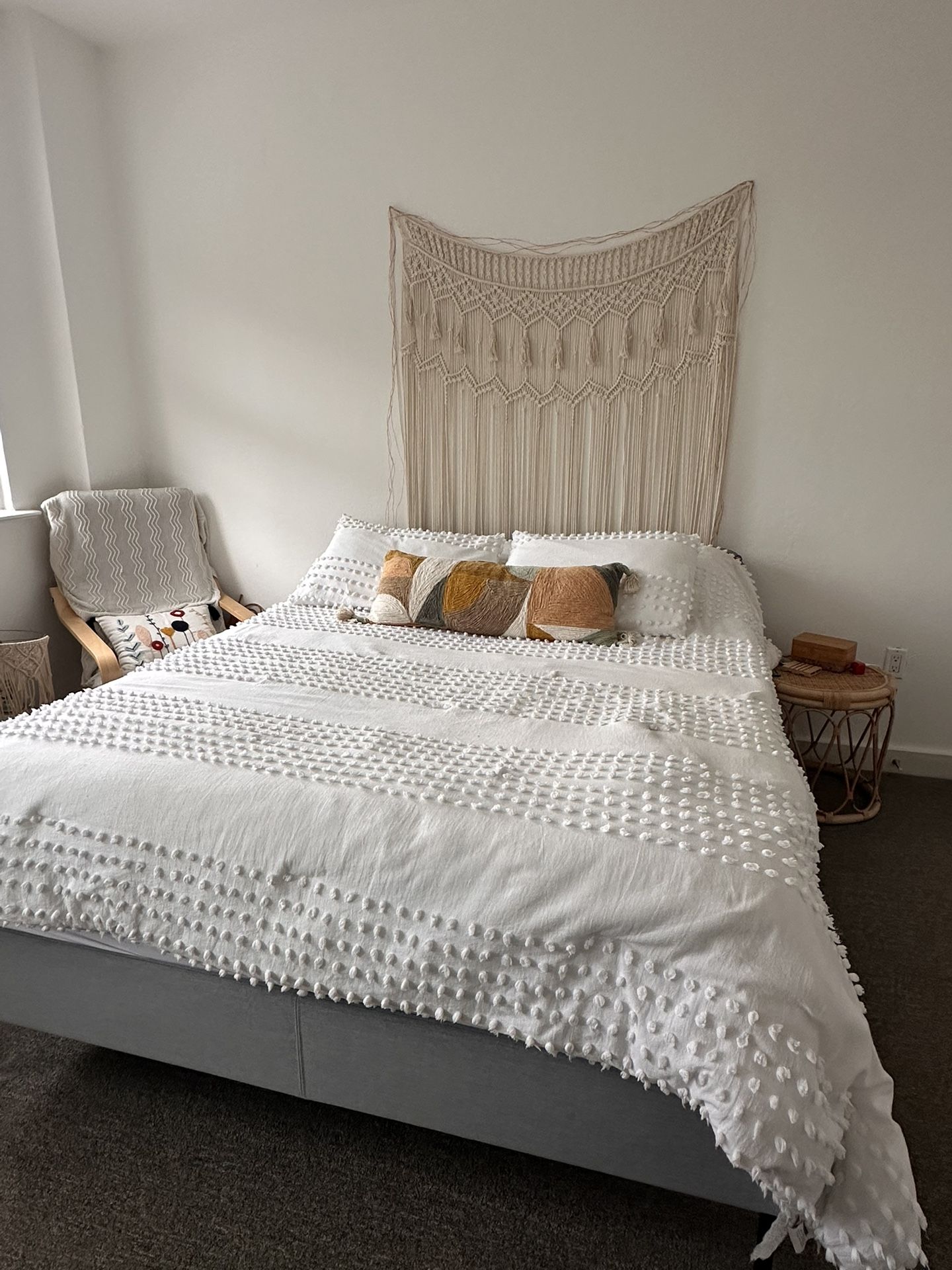 Queen Bed Frame & Hybrid Mattress