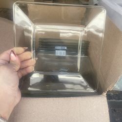 Clear Square Plates 