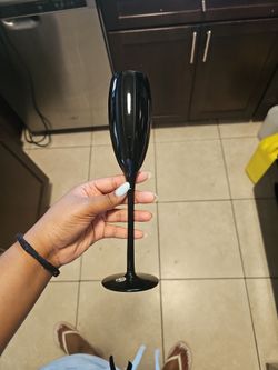 Black glass cups