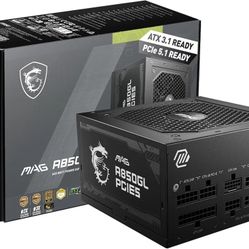 MSI MAG A850GL PCIE5, Fully Modular Compact Gaming 850W Power Supply