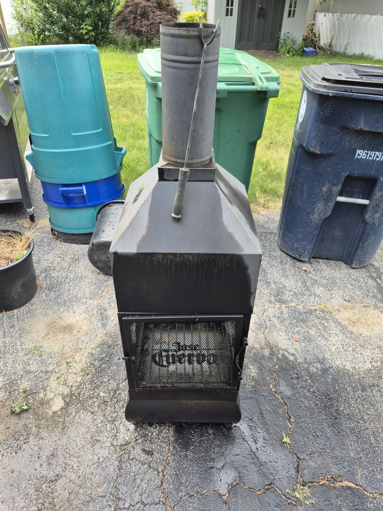 Jose Cuervo Fire Pit Bowl Heater Outdoor Patio  Shaped Like Liquor Bottle