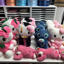 Hello Kitty / Stitch / Sanrio Plushies