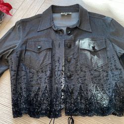 Oaks Black Jean Jacket