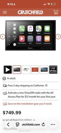 Pioneer DMH-C5500NEX 8 Inch