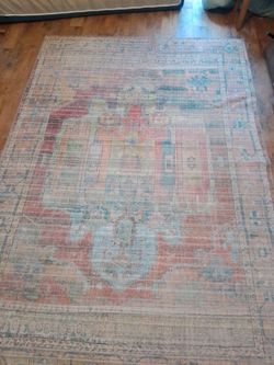 6'7" x 9'7" Unique Loom Maahru Distressed Vintage Area Rug