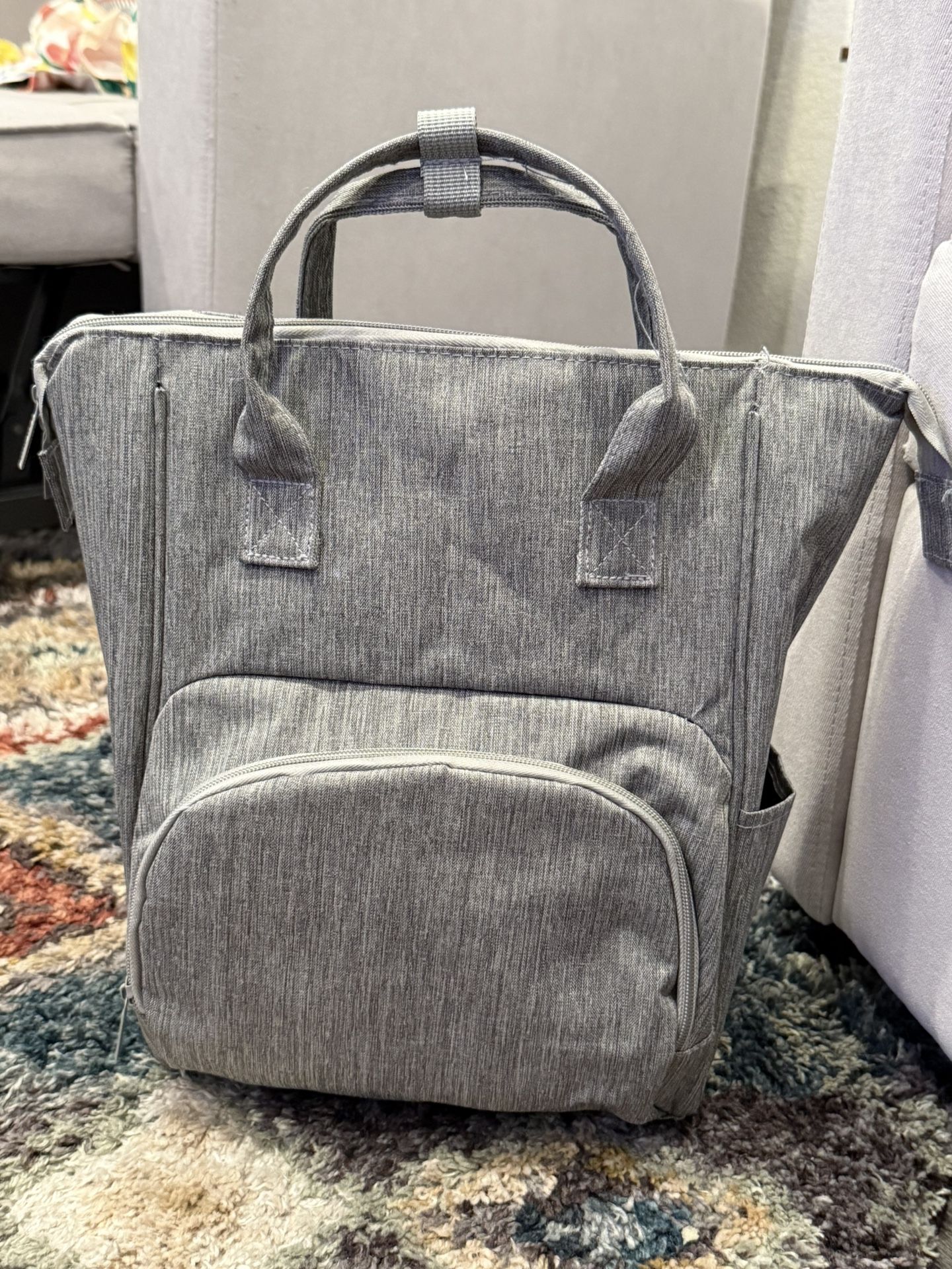 Simple Gray Diaper Bag