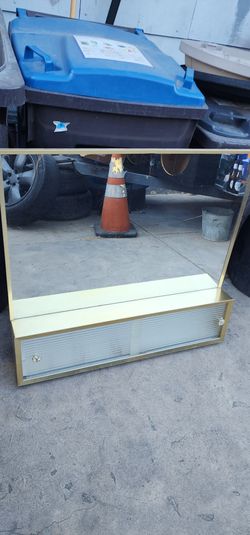 Vintage  1960s bathroom vanity mirror