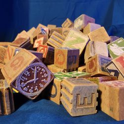 Antique Wood Letter Blocks