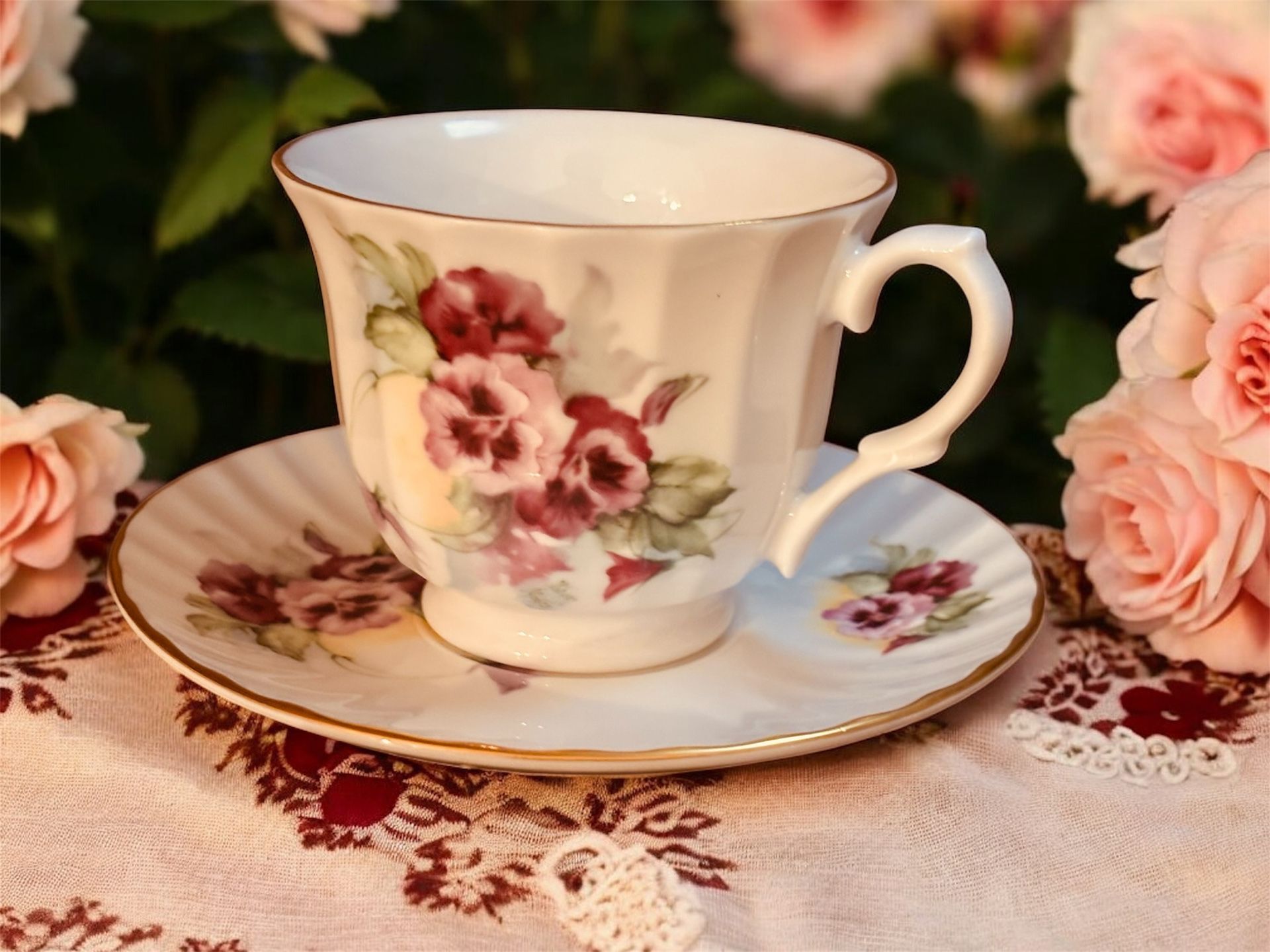 Vintage Porcelain Tea Set   Two Pieces. 