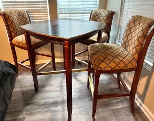Wooden High Boy Table with 4 chairs