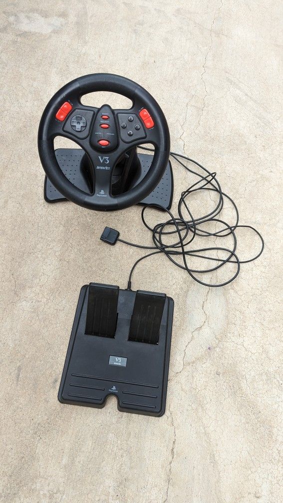 Play Station 2 Steering Wheel and Pedals