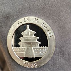 Silver Panda 2008 and 2009 1oz each .999
