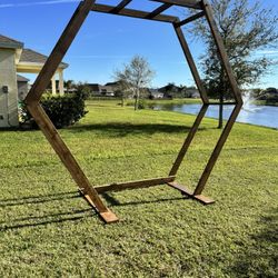 Rustic Wooden Wedding Arbor – For Sale