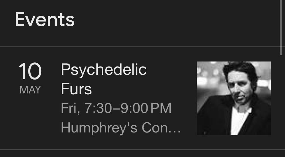 Psychedelic Furs Humphreys