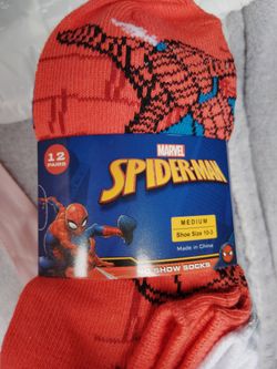 Spider man 12 pack kids socks 🧦