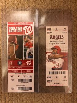 Mike Trout and Bryce Harper 2nd Career HR Tickets