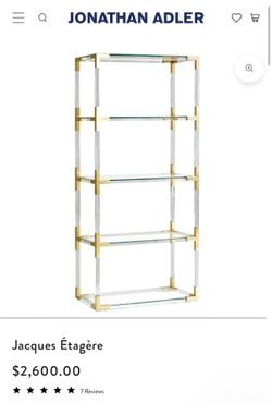(2) Jonathan Adler Jacques Étagère Designer Shelves