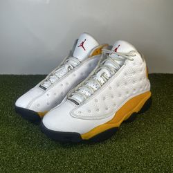 Nike Air Jordan 13 Retro Del Sol Yellow White Black 414571-167 Mens Size 10