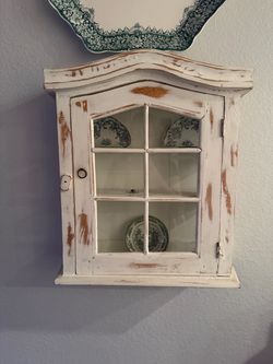 Vintage wooden display cabinet