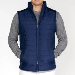 EUC Rhoback Men’s Fulton Performance Vest Large Fleet Navy $154 MSRP