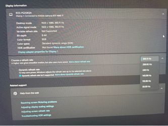 Asus 360hz monitor