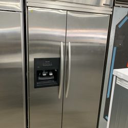 Kitchen Aid 42” Built In Side By Side In Stainless Steel Used