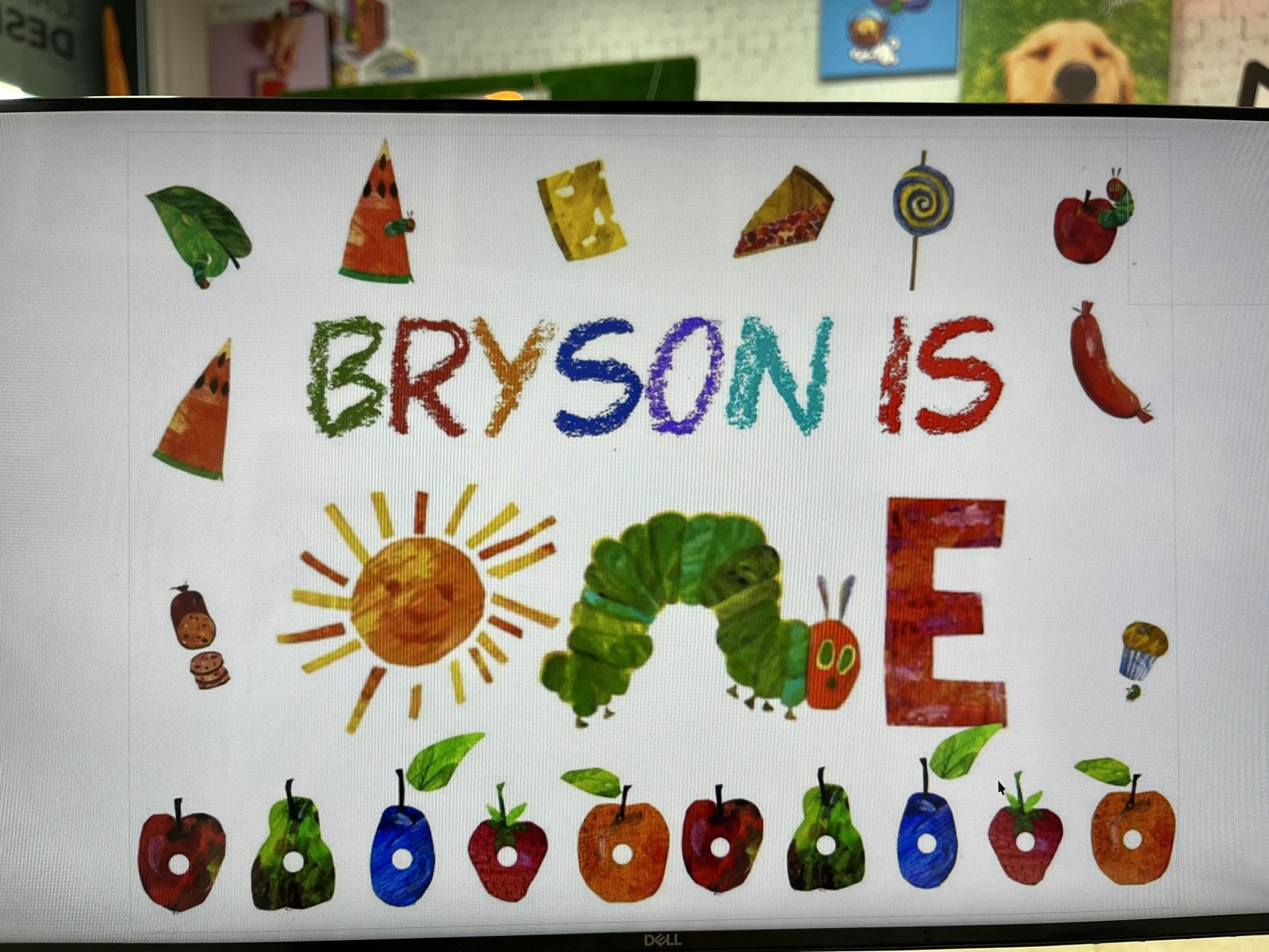 Customizex The Very Hungry caterpillar Backdrop Banner